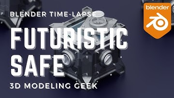 Blender Time-lapse: Futuristic Safe | 3D Modeling and Rendering/Texturing