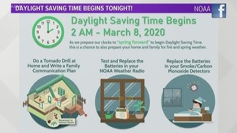 Daylight saving time begins Sunday