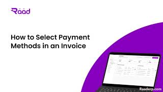 How to Select Payment Methods in an Invoice English