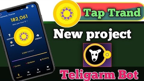 Tap Trand Bot Telegram Airdrop | Teligarm New Mininig  bot 2024 launch | Tap Trand Teligarm Bot