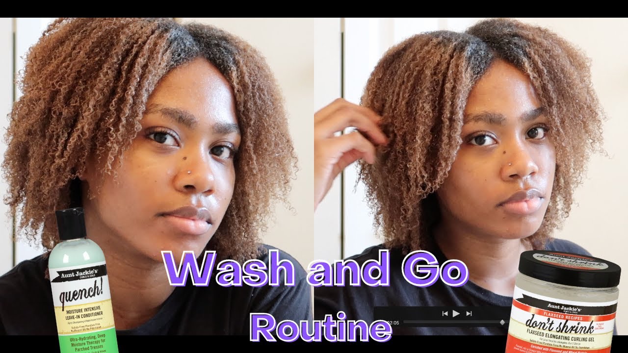 My wash and go routine Type 4 natural hair YouTube