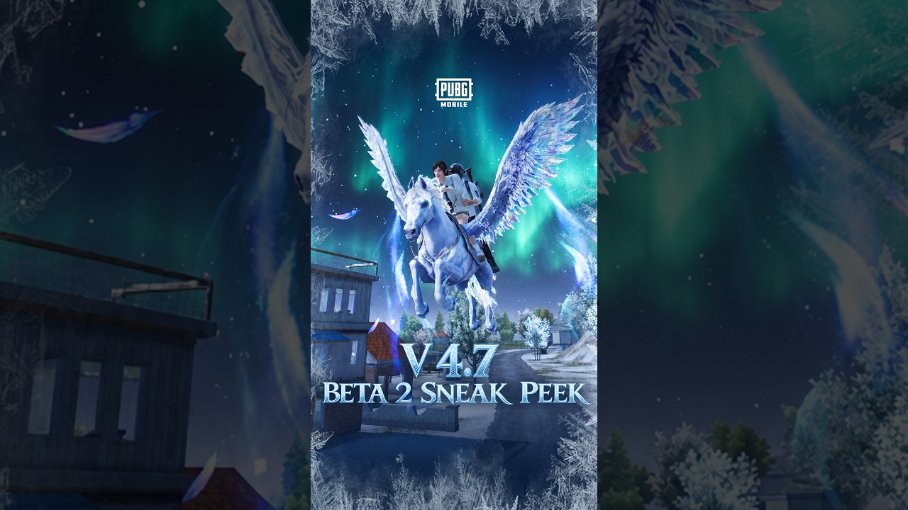 Kendaraan terbang Aurora Pegasus di desa bersalju Erangel pada PUBG Mobile 4.7
