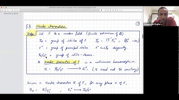 The arithmetic of Hecke characters and their L-functions.