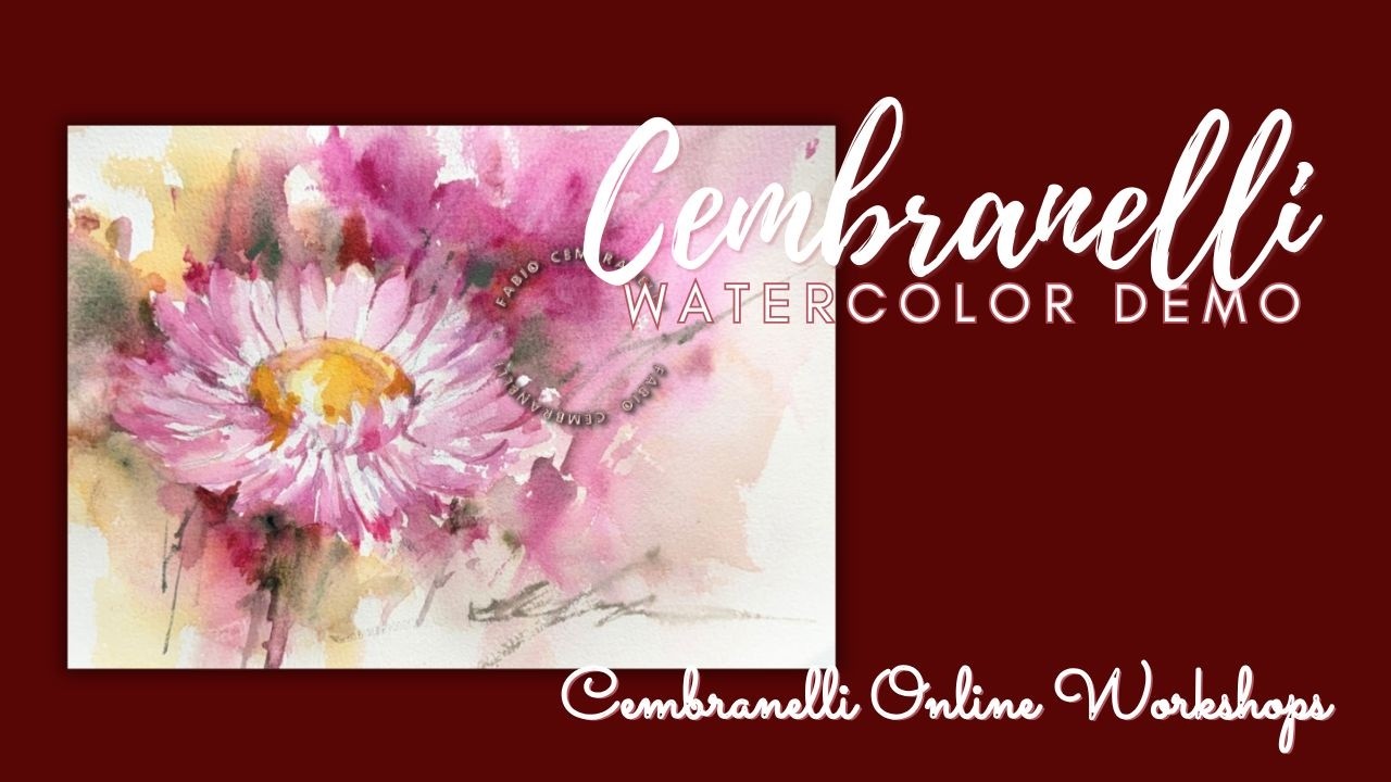 Everlasting Daisy, Watercolor Demo