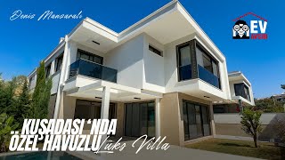 Kuşadası Kadınlar Denizinde Manzaralı, Özel Havuzlu Lüks Villa I Kuşadası Satılık Villa 1615