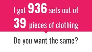 39 pieces of clothing = 936 outfits. HOW?! | Combine clothes app screenshot 5