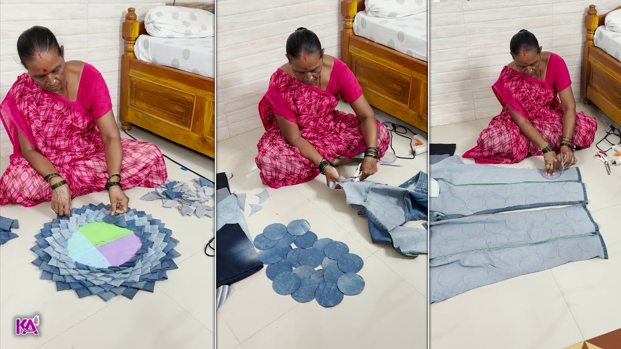 Посмотрите на эти замечательные идеи по повторному использованию старых джинсов в качестве коврик...