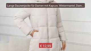 Lange Daunenjacke für Damen mit Kapuze, Wintermantel, Damen-Winter... — Best Deal 2026 | Shop Now!