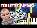 Counting Ten Little Pandas - Lalafun | Piano Tutorial | Karaoke