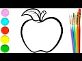Bolalar Uchun olma rasm chizish | Drawing Apple for children and kids |Рисование яблоко для детей