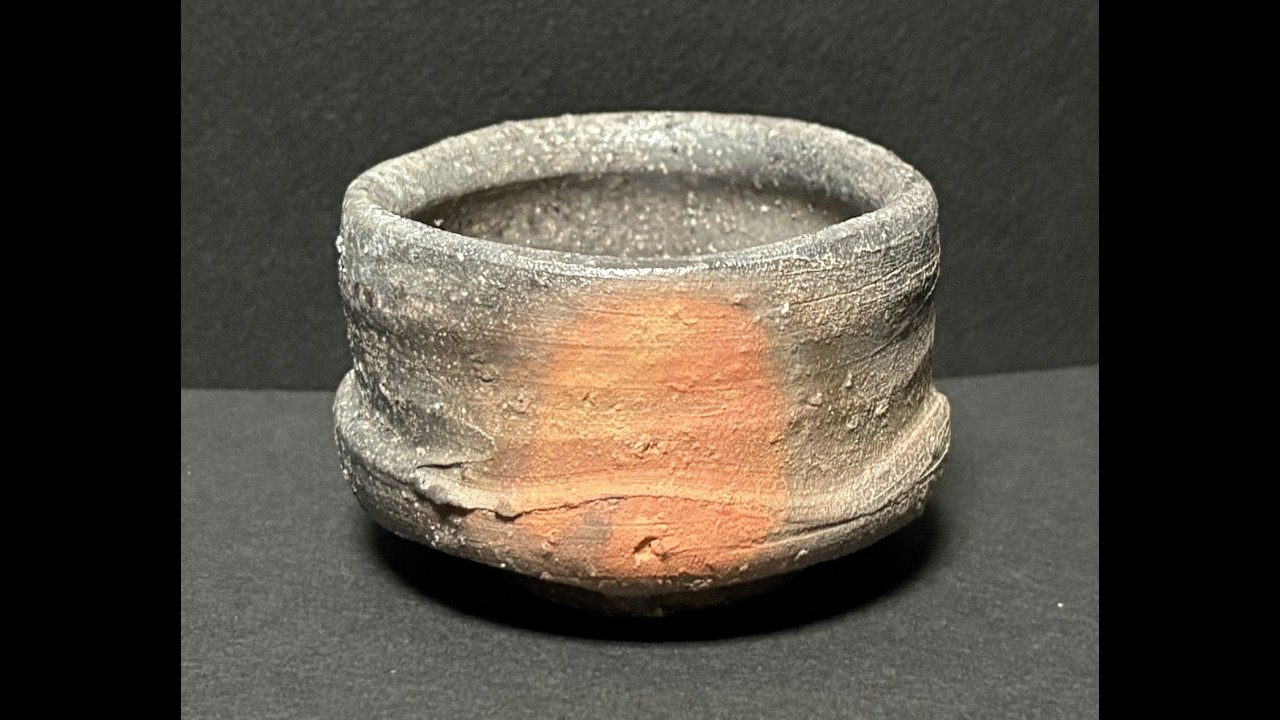 陶磁器 040: ぐい呑 011: 斉藤隆 備前 ぐい呑. Ceramic Guinomi, Sake