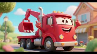 Red Truck and Loader Smile Song Nursery Rhymes Kids Songs
