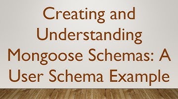 Creating and Understanding `Mongoose Schemas`: A User Schema Example