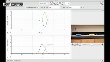 Elastic Collisions Demo (two carts with a spring)