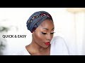 EASIEST HEAD WRAP/TURBAN TUTORIAL - YOU CAN DO THIS IN 5 MINUTES | DIMMA UMEH