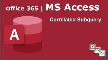 Correlated subquery in MS Access - Office 365
