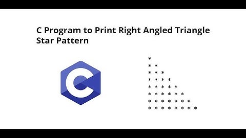 right angle triangle pattern printing with using loop in C programming.