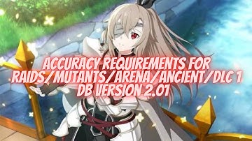 Sword Art Online Alicization Lycoris Accuracy Requirements For Bosses Version 2.01