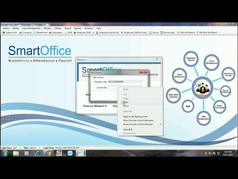 How to get smart office attendance system licence key tutorial step by step