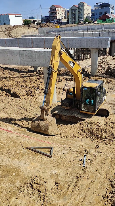 Excavator cutting slope protection