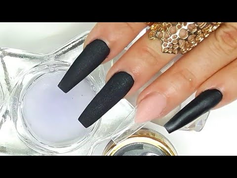 UÑAS ACRILICAS NEGRAS PUNTA DIAMANTE🖤CON NUEVO EFECTO MUY GLAMUROSAS -  thptnganamst.edu.vn