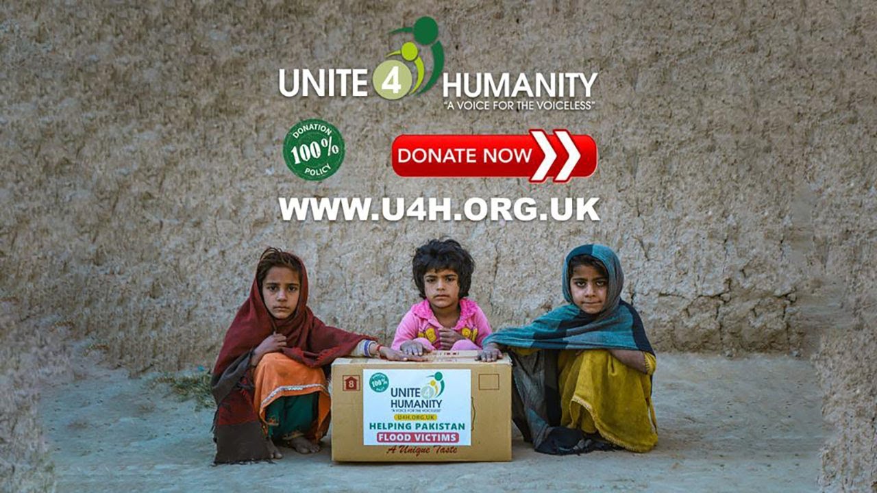 Pakistan Floods – Help Rebuild Lives – Unite 4 Humanity – 100% Donation Policy