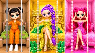 Escape from CARDBOARD vs GOLD vs FLUFFY Prison Challenge ✨ Easy Crafts Ideas | Dollhouse Mini World screenshot 3