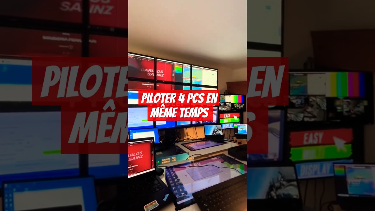 Contrôler 4 PC avec un seul clavier et une seule souris