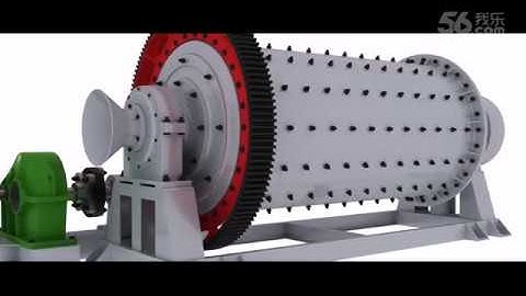 Assembly animation of ball mill,3d video for ball mill