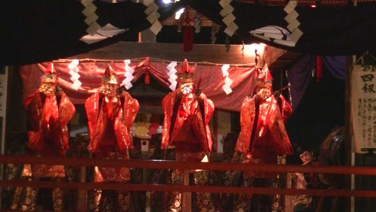 令和六年四月四日　山梨岡神社太々神楽　四剣（久米舞）