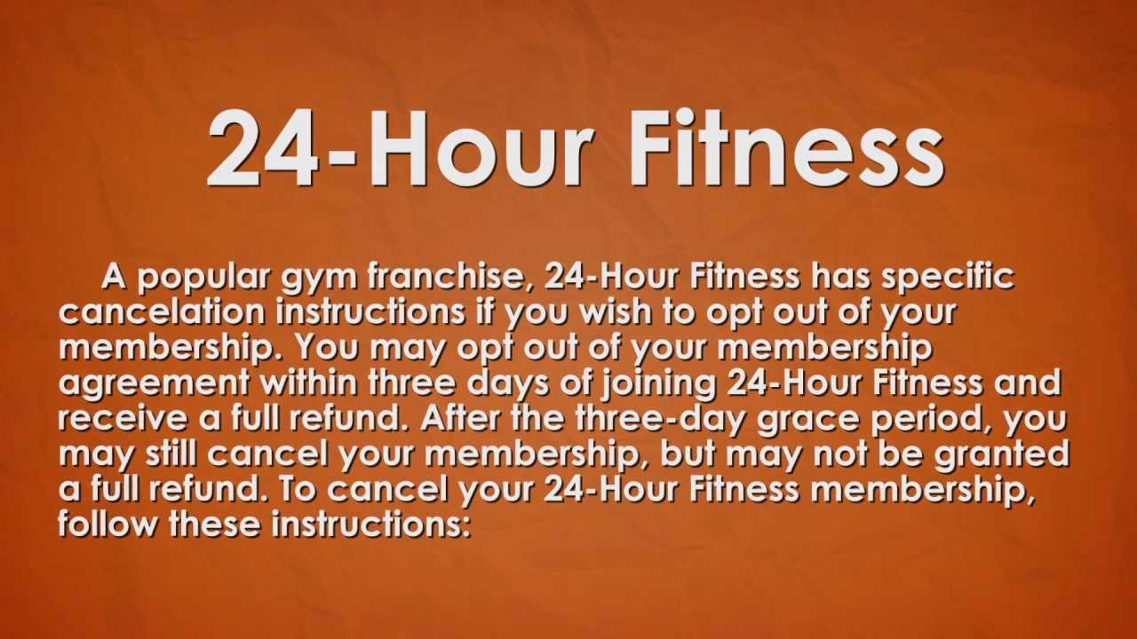 cancel 24 hour fitness membership phone #