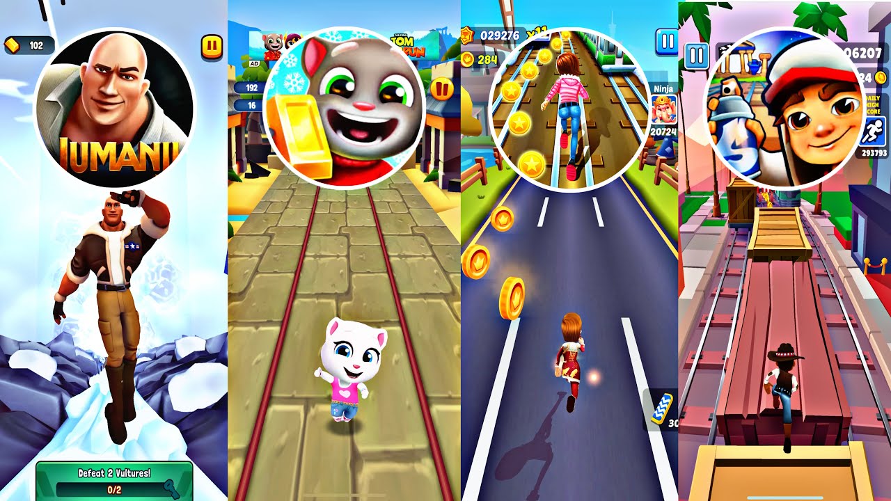 ⁹Jumanji 🆚 Talking Tom Gold Run 🆚 Subway Princess Runner 🆚 Subway Surfers New Update 2026