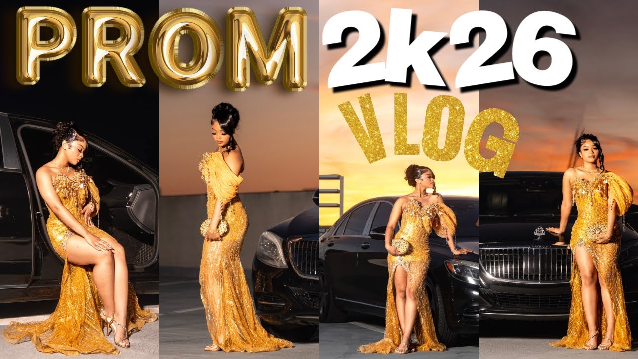 Prom 2k20 PROM VLOG 2k26 || maintenance, grwm, hair, nails, trying heavy makeup ...