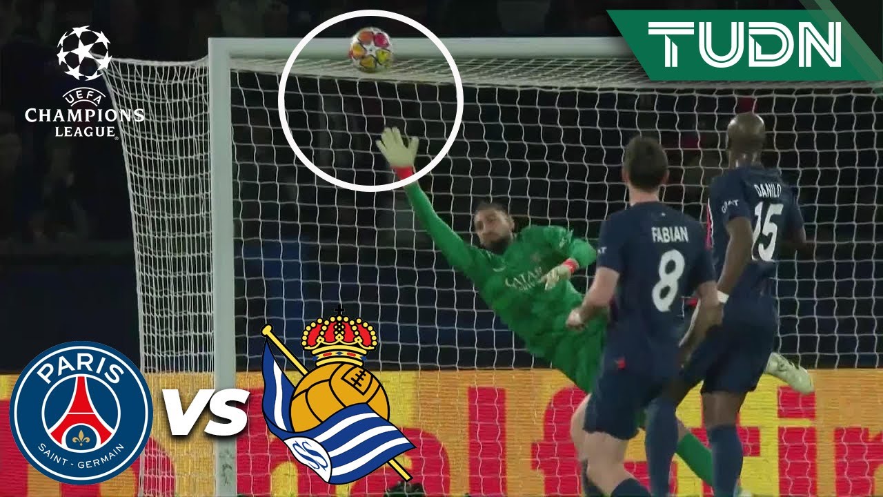 ¡TRAVESAÑO! Se salva el PSG | PSG 0-0 Real Sociedad | UEFA Champions ...