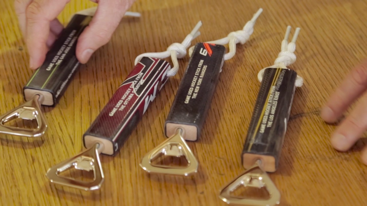 Game Used NHL Hockey Stick Bottle Opener Ward Wallau YouTube