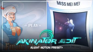 Viral AKINATOR Edit Like @fictic_editz 🔥😱| Alight Motion Preset+ XML
