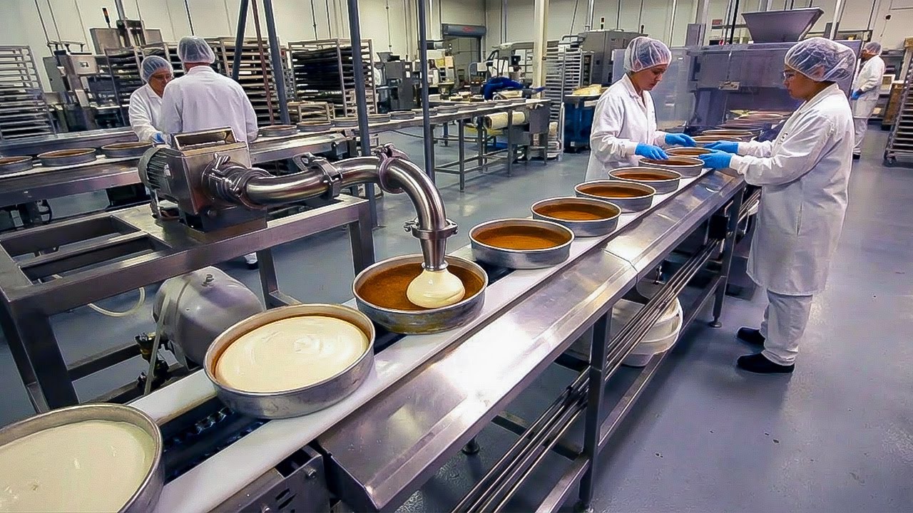 How Cheesecakes Are Made: Full Factory Process - YouTube