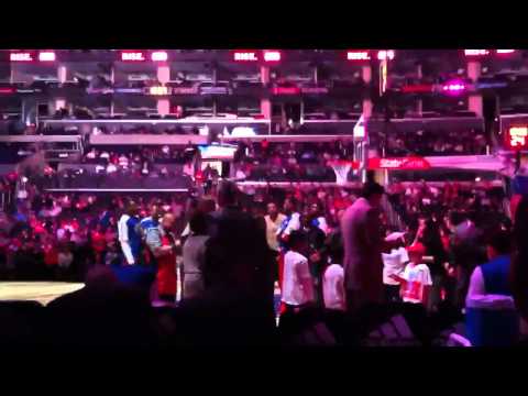 Courtside Clippers Vs Warriors Blake Griffin Gordon Dunk Intro 