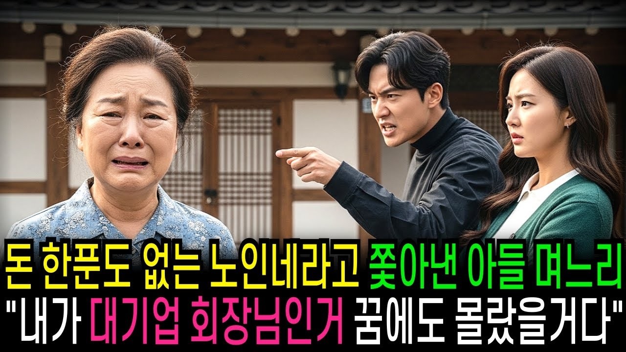 돈 한푼도 없다고 쫓아낸 아들 며느리 '내가 대기업 회장님인지 꿈에도 몰랐을거다' 반전사연   오