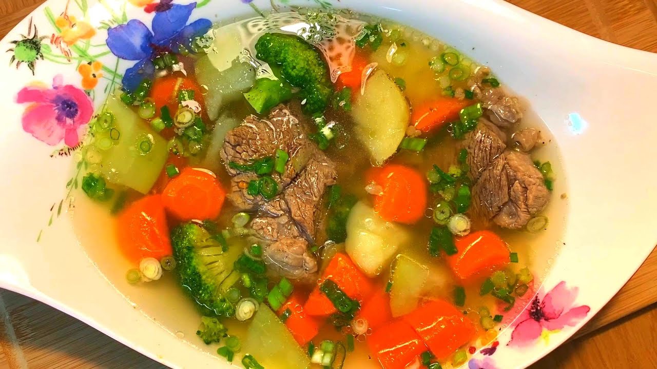 Healthy and Delicious Vegetables Beef Rib Soup Sườn Bò Hầm Rau Củ