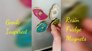 How to make geode inspired resin magnets