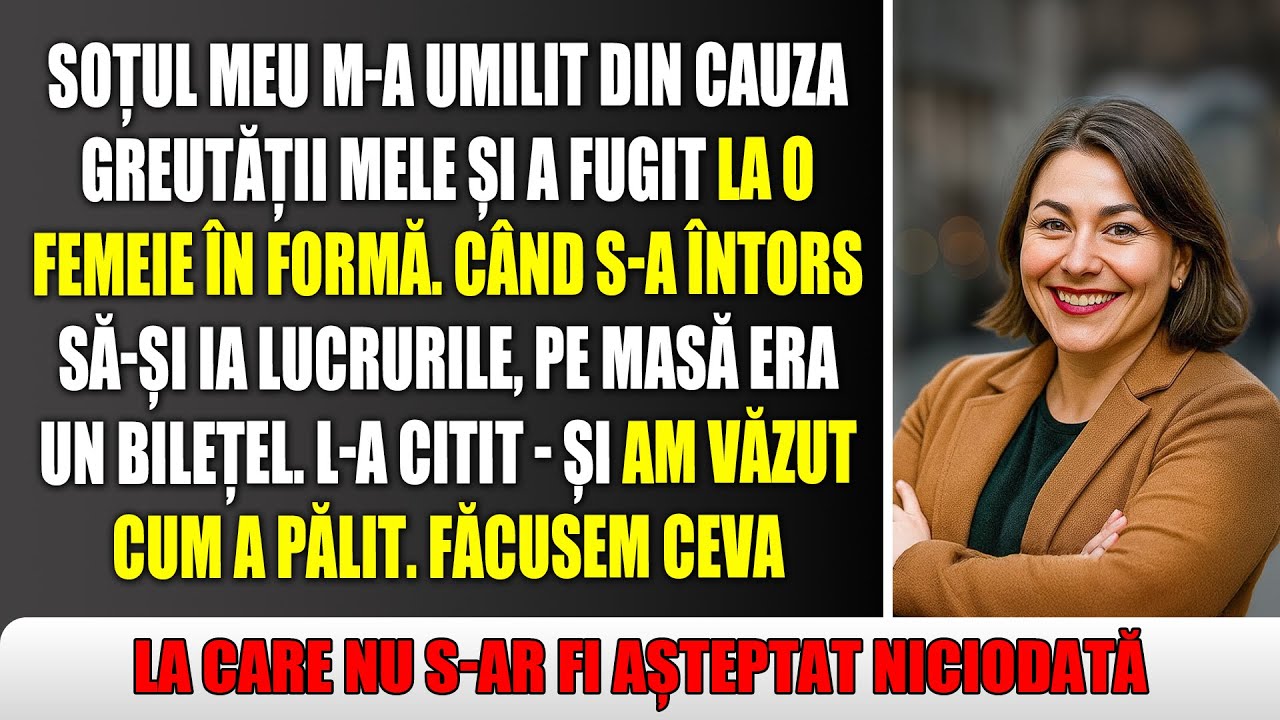 Soțul meu a râs de greutatea mea și m-a părăsit pentru o femeie mai tânără.