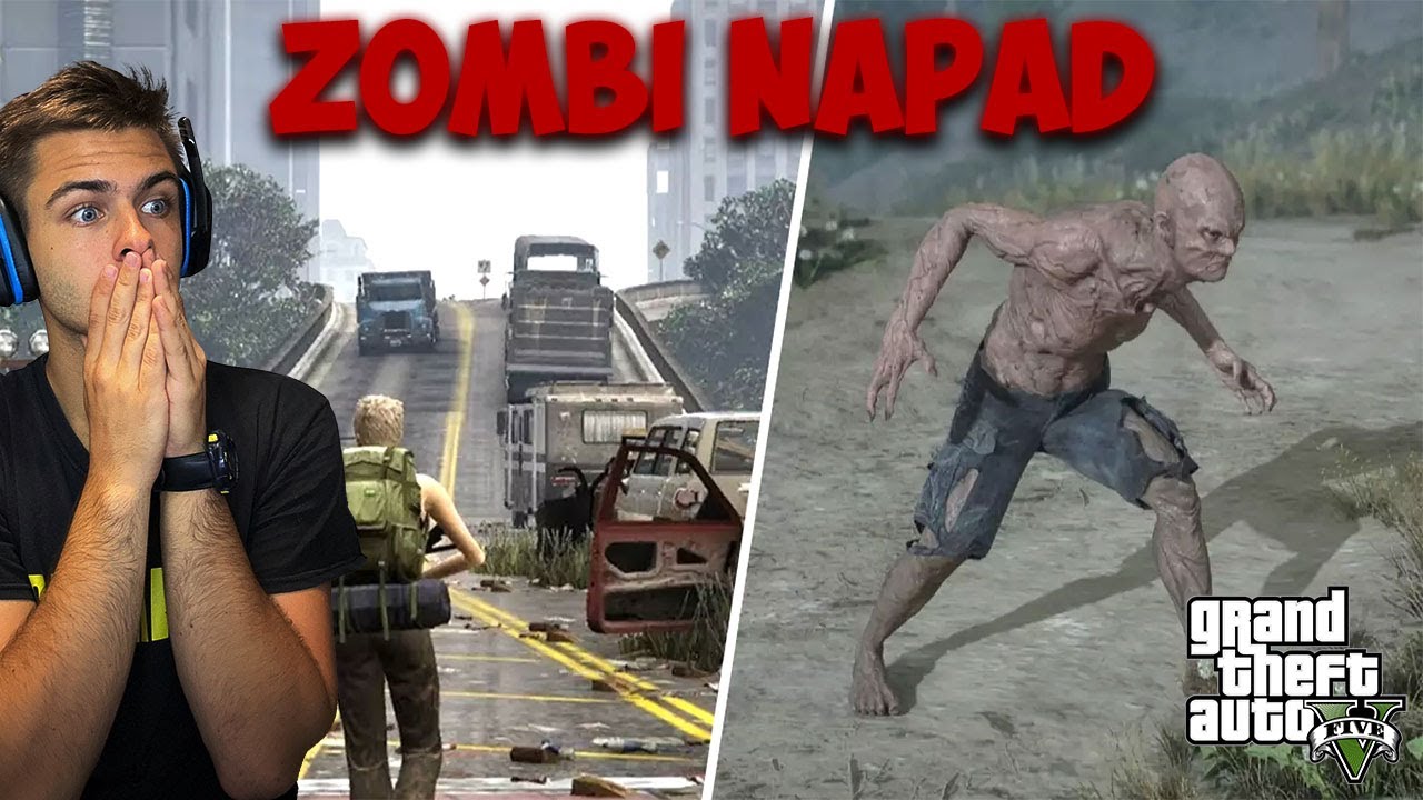 ZOMBIJI NAS NAPADAJO NA POKOPALIŠČU! (GTA 5) [SLO]