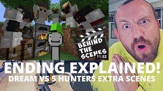 Dream - Minecraft Manhunt Extra Scenes (5 Hunters) BEST REACTION! this explains the end better!