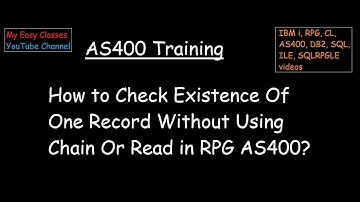 How to Check Existence Of One Record Without Using Chain Or Read in RPG AS400