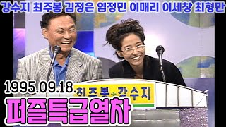 퍼즐특급열차 | 강수지 김정은 김현아 염정민 이매리 이세창 최주봉 최형만 [김비서 외전] KBS 1995.09.18 방송