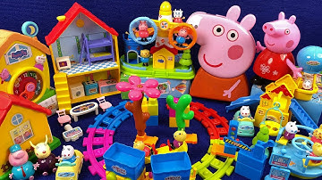 11-Minute Satisfaction Unboxing Peppa Pig Building Blocks Little Train Toy Set ASMR|Toy Review