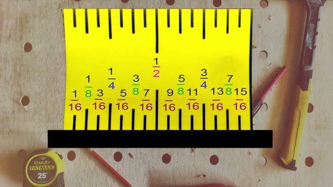 Como leer FRACCIONES de PULGADA en la cinta de medir? 