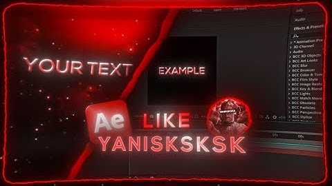 Bevel and Emboss Text Like @yaniksksks  | After Effects tutorial