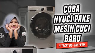REVIEW MESIN CUCI FRONT LOADING TERBARU 2023 HITACHI BD-90YFVEM
